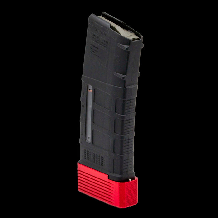 CNC aluminium .308 plus five magazine extension base pad for Magpul PMAG Gen III magazines