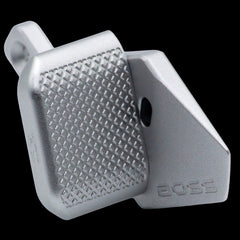 Large wide adjustable aluminium thumb rest for 1911 and 2011 — top-down view
