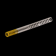 Spring steel progressive recoil spring for 1911 and 2011 pistols — close-up detail
