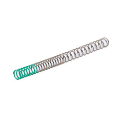 Spring steel progressive recoil spring for 1911 and 2011 pistols — alternate close-up angle