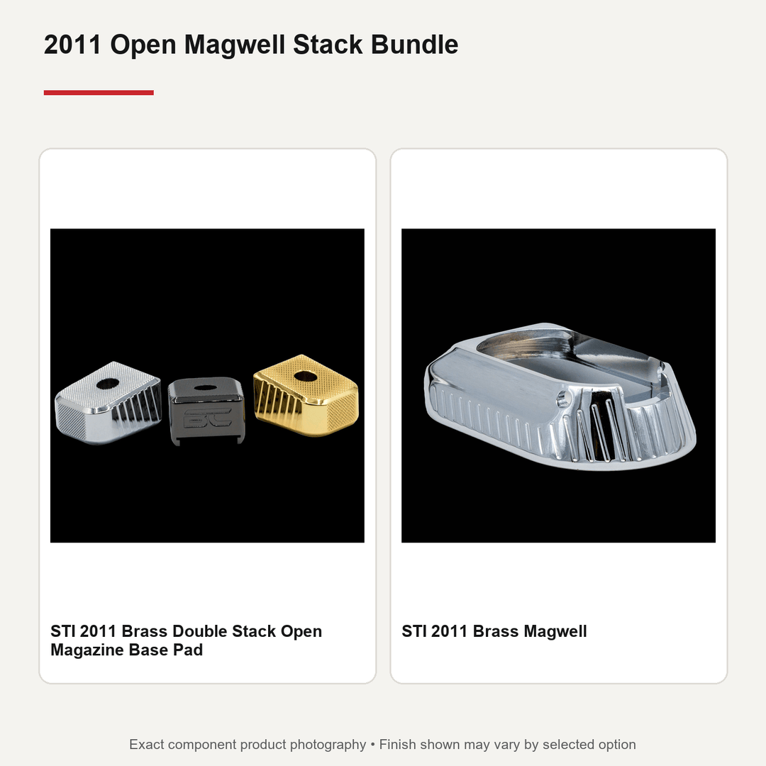 2011 Open Division bundle with brass magwell and open-profile magazine base pad