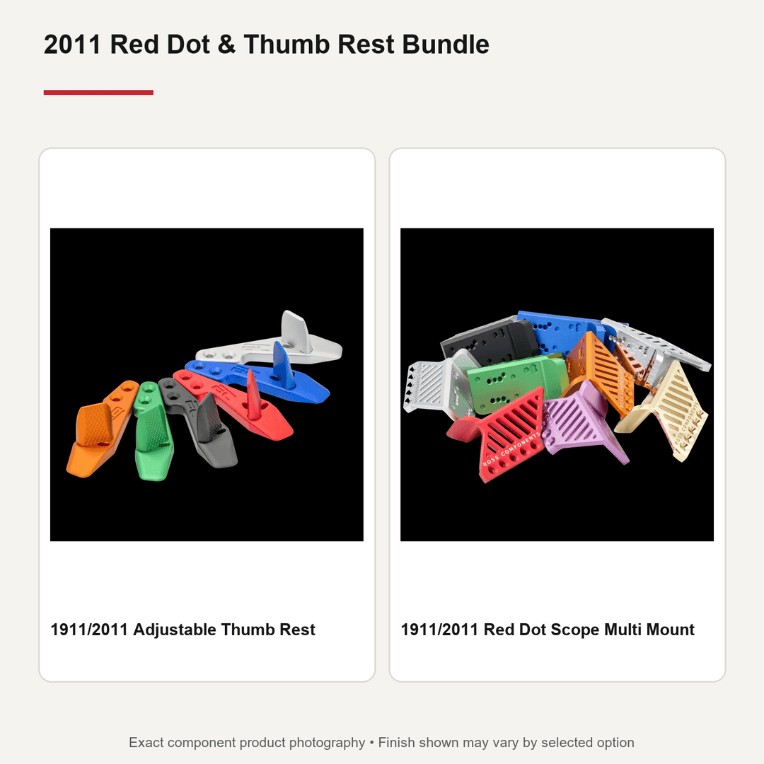 2011 bundle with red dot optic mount and adjustable aluminium thumb rest