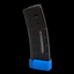 Aluminium .223 plus five magazine extension for Magpul PMAG — macro detail of the finish