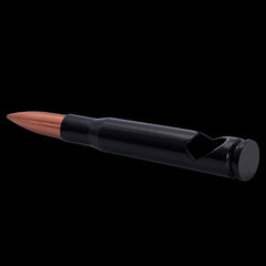 Novelty .50 BMG shaped bottle opener for shooters — side profile view