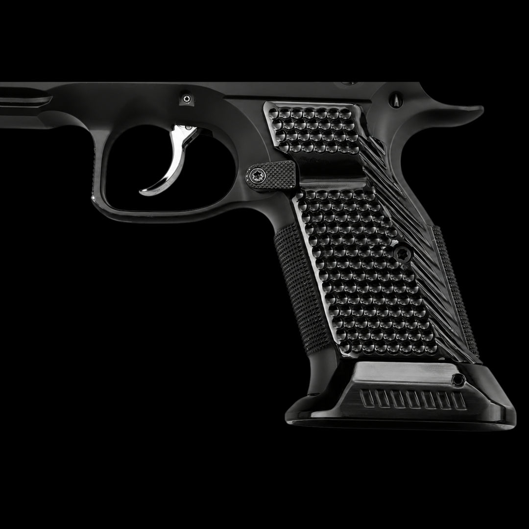CZ Shadow 2 Brass Competition Magwell + Flat Grips Bundle
