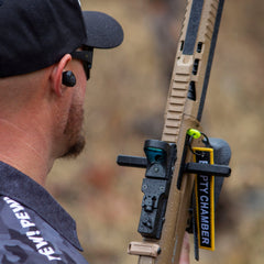 Dual-handle extended racker for Berika 12g shotguns — close-up detail