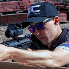 Boss Components adjustable structured shooting cap — angled view