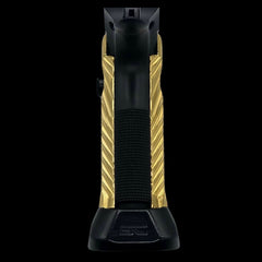 CZ Shadow 2 brass competition magwell with matching brass flat grips, machined solid brass