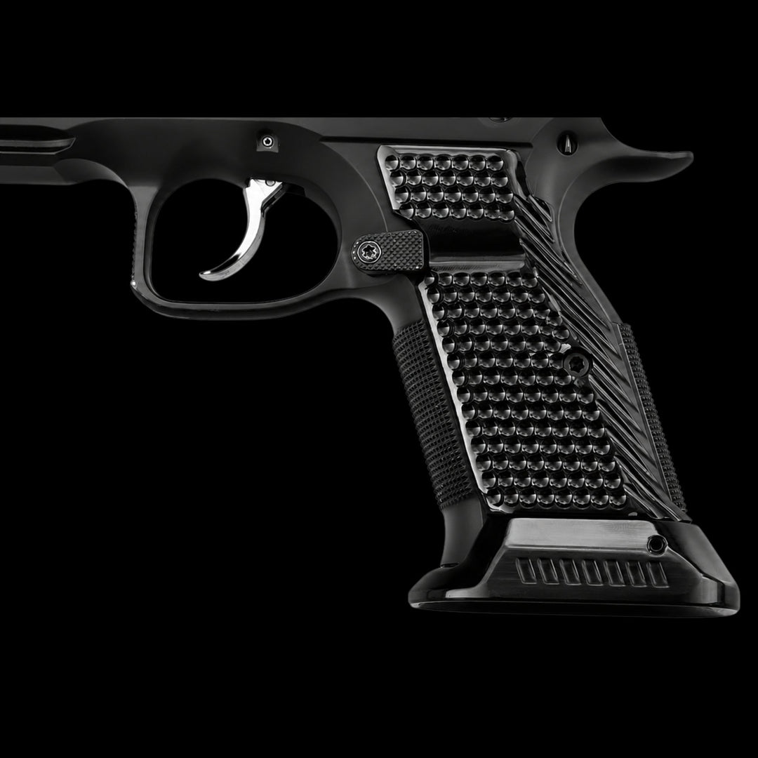 CZ Shadow 2 Brass Competition Magwell + Flat Grips Bundle - Boss Components - bundle - CZ grips