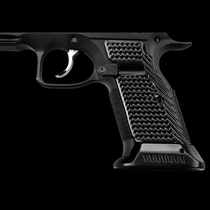CZ Shadow 2 Brass Competition Magwell + Flat Grips Bundle - Boss Components - bundle - CZ grips