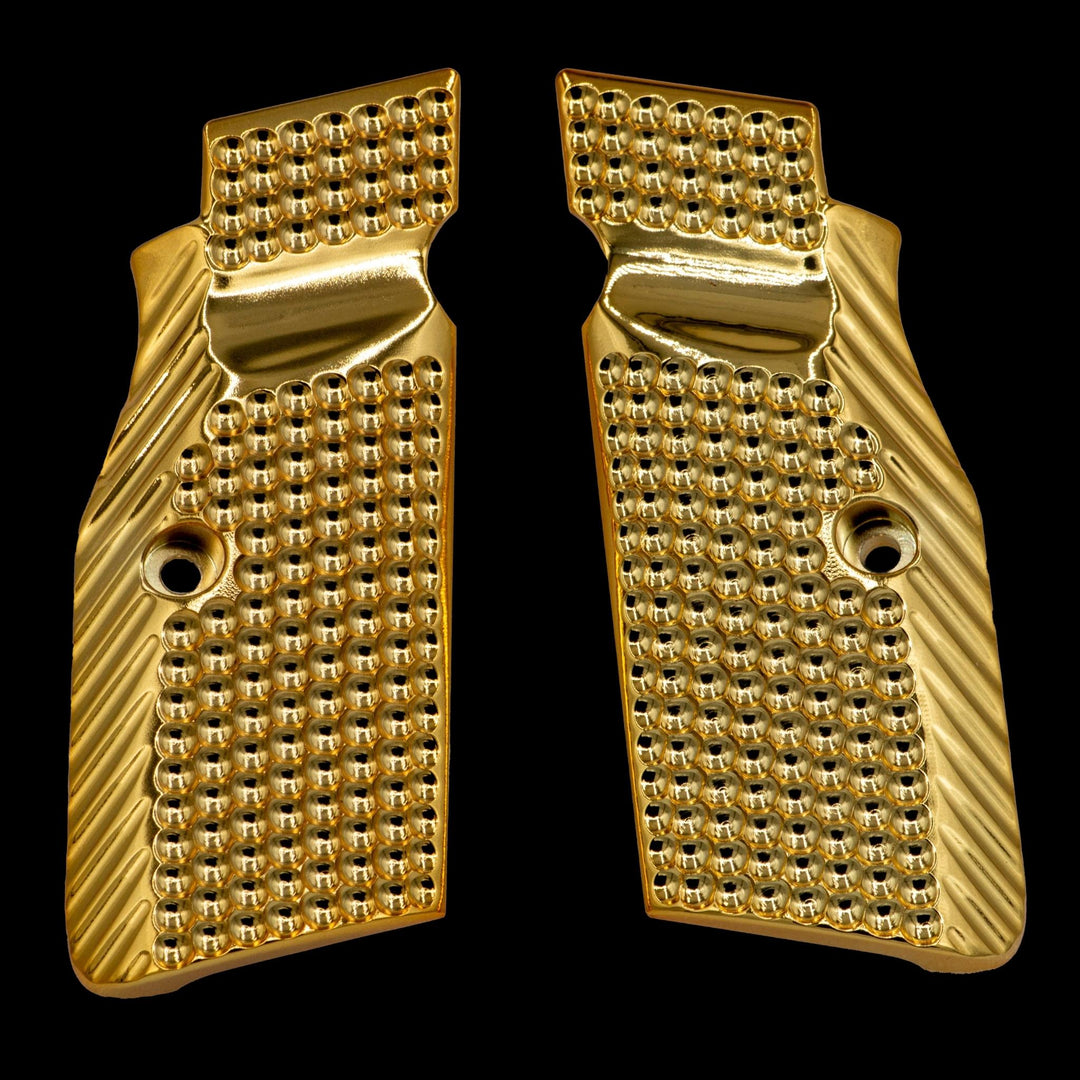 CZ Shadow 2 Brass Flat Grips - Boss Components - brass - brass grips
