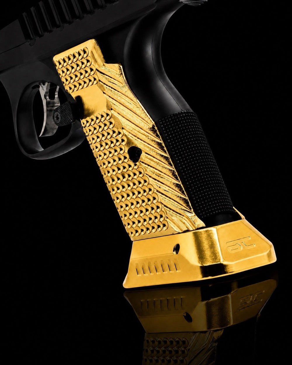 CZ Shadow 2 Brass Magwell + Palm Swell Grips Bundle - Boss Components - brass - brass grips