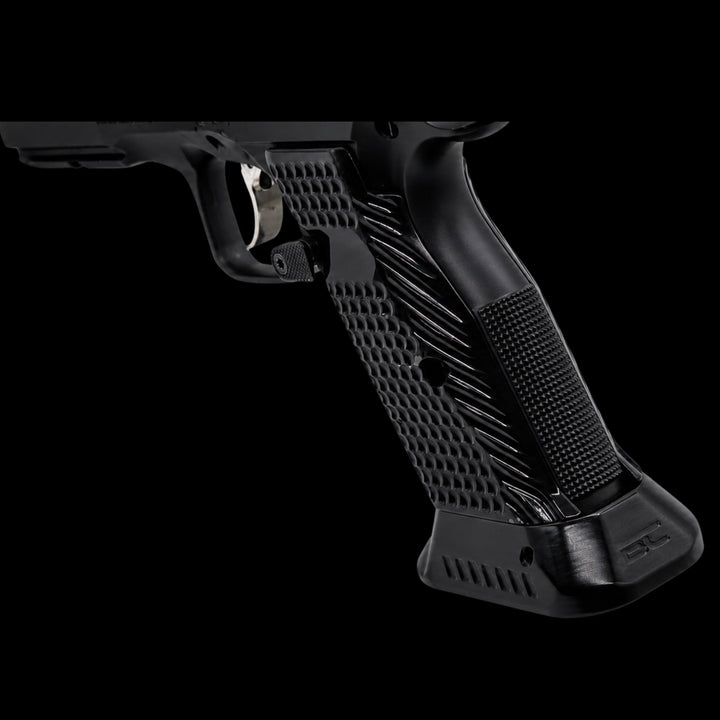 CZ Shadow 2 Magwell Shortend Brass Grips - Boss Components - brass grips - competition upgrade