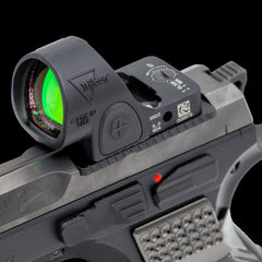 Machined aluminium red dot mount plate for the CZ Shadow 2 Optic Ready factory optic cut