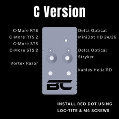 CZ Shadow 2 Optic Ready aluminium red dot mount plate — side profile view
