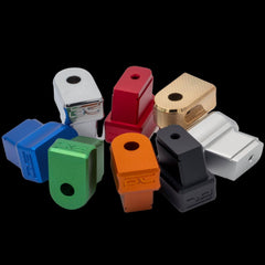 Plus zero weighted extended magazine base pad for CZ Shadow 2 factory magazines, aluminium