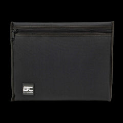 Large padded soft pistol case in 600D polyester sized for full-size competition handguns