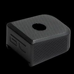Solid brass 144g magazine base pad for SVI 2011 tubes — angled view